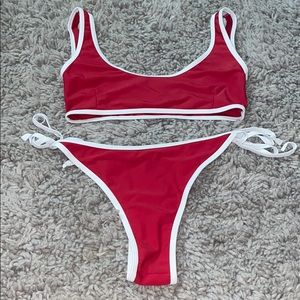 Red sporty bikini